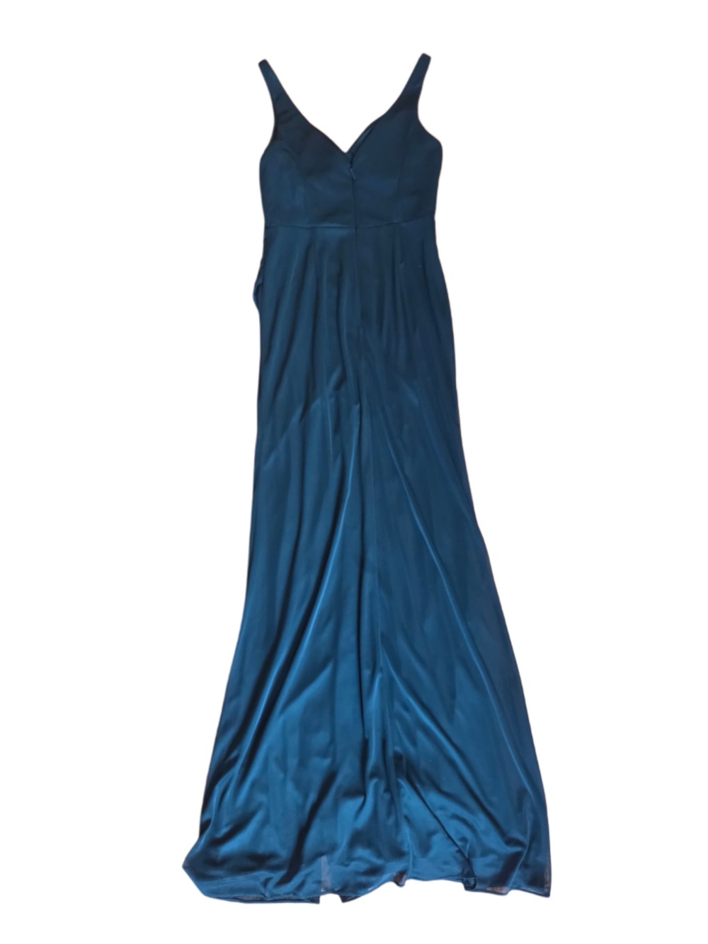 Azazie Teal V-Neck Maxi Dress